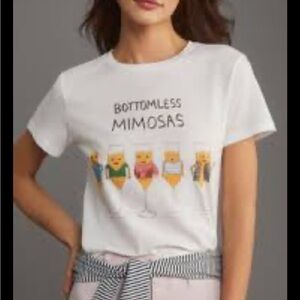 Anthropologie Unfortunate Portrait Bottomless Mimosas Graphic Tee